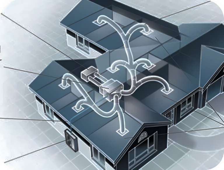 Gas ducted heating system installed in a Melbourne home.