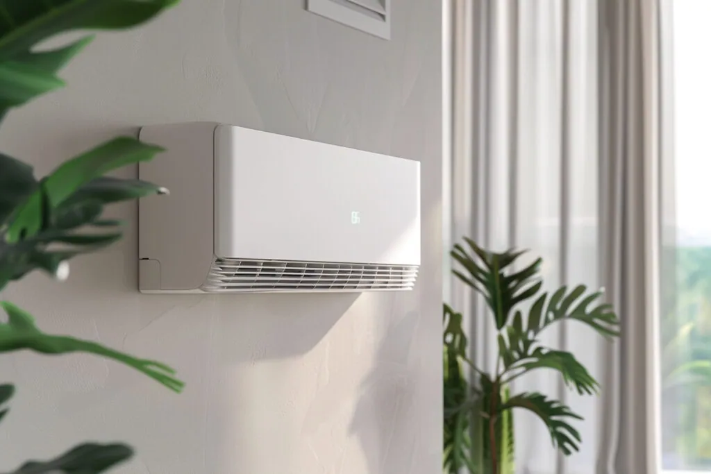 A wall-mounted split system air conditioner from a leading brand installed in an Australian home.