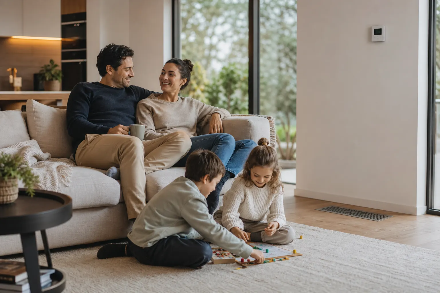 Melbourne family enjoying Brivis whole-home ducted heating comfort