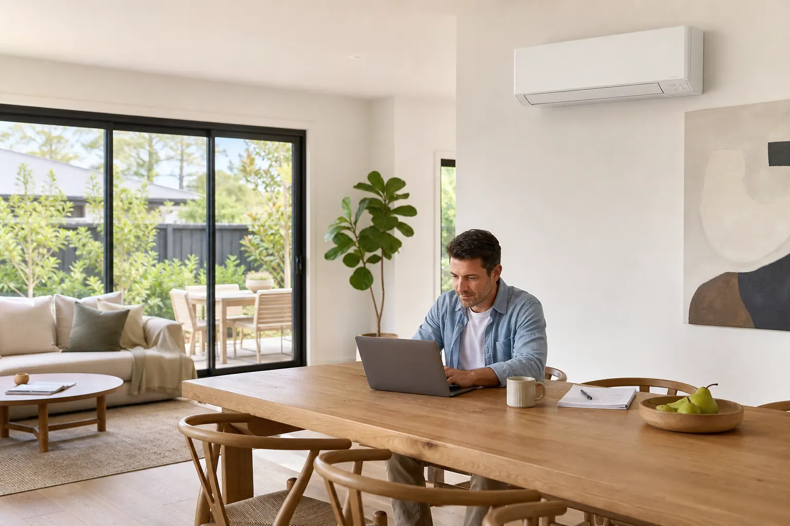 Fujitsu split system providing quiet comfort in a Melbourne home office