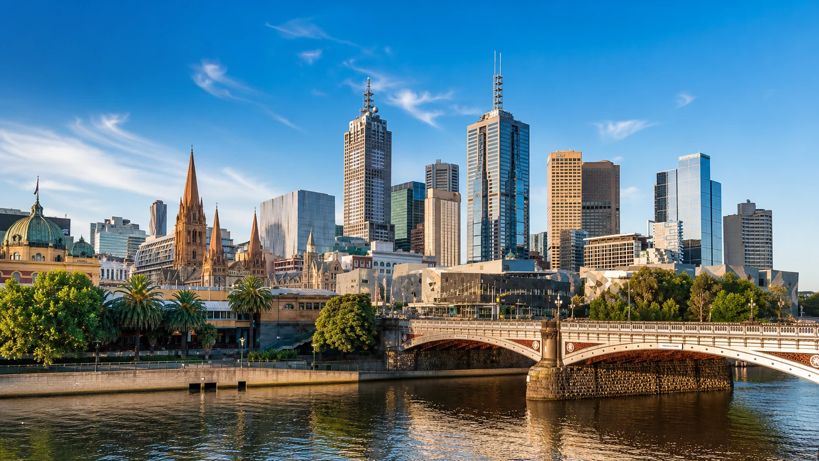 Melbourne city skyline across the suburbs we service