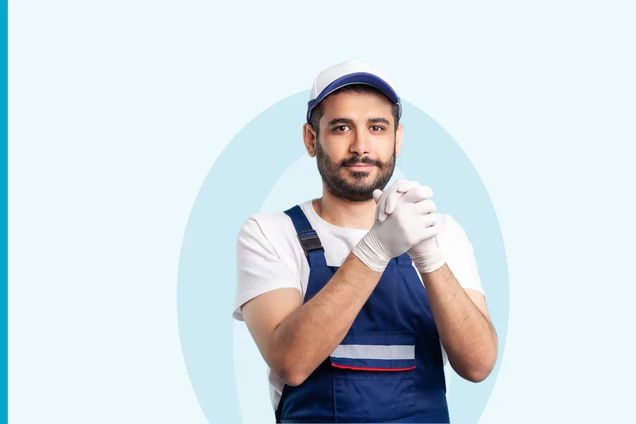 Licensed Climate Control Solutions technician ready for a heating repair in Melbourne